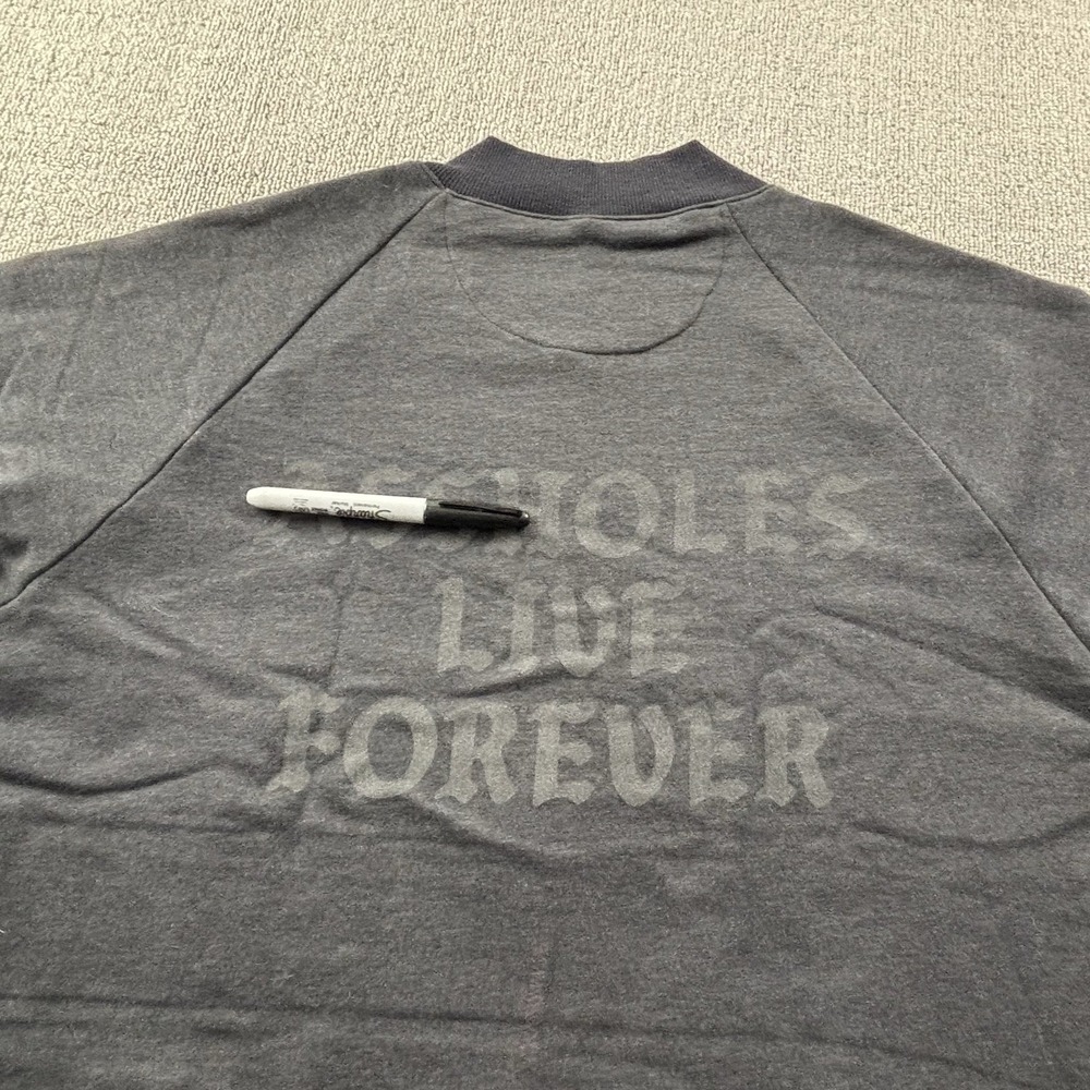 A**holes live forever Jacket Adult Size Extra Large Gray Full Zip Long Sleeve - Picture 13 of 14
